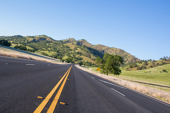 Road and hills