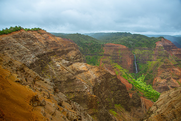 Waterfall  in canyon